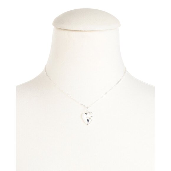 GUCCI NECKLACE STERLING SILVER CHARLOTTE LOGO HEART PENDANT - Picture 2 of 12